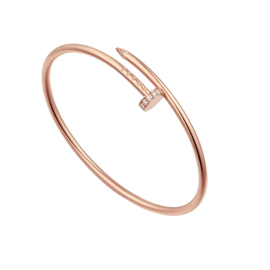 L'amour Linéa Clou Bracelet Small Model Diamond Rose Gold