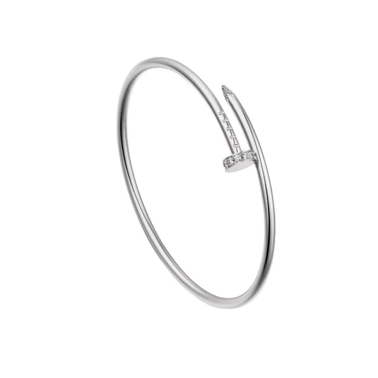 L'amour Linéa Clou Bracelet Small Model Diamond White Gold