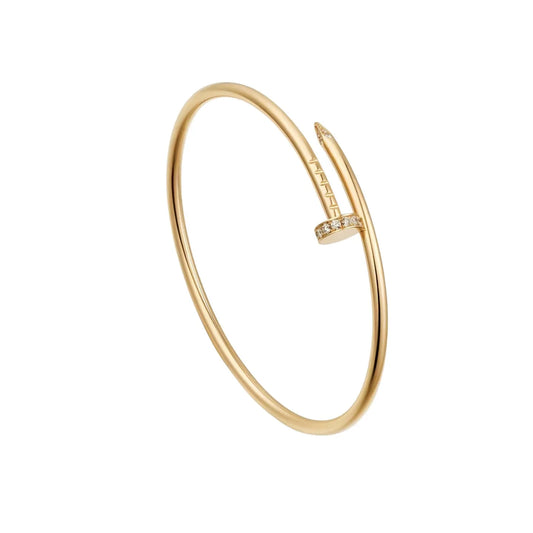 L'amour Linéa Clou Bracelet Small Model Diamond Gold