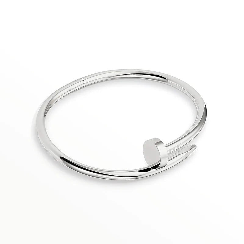 L'amour Linéa Clou Bracelet Classic Model White Gold