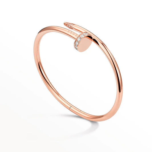 L'amour Linéa Clou Bracelet Classic Model Diamond Rose Gold