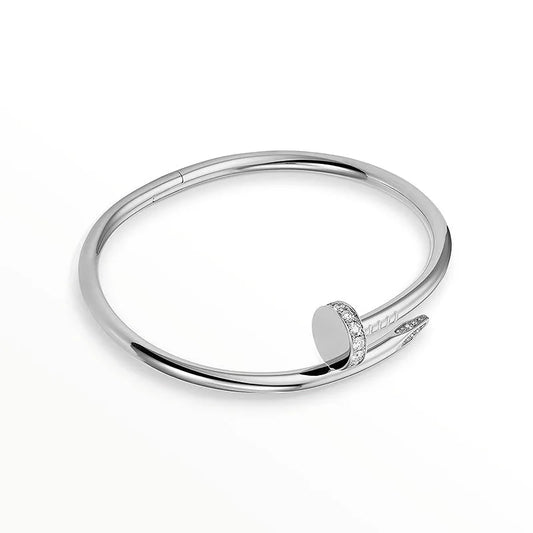 L'amour Linéa Clou Bracelet Classic Model Diamond White Gold