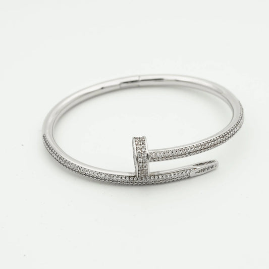 L'amour Linéa Clou Bracelet Classic Model Diamond Pavé White Gold