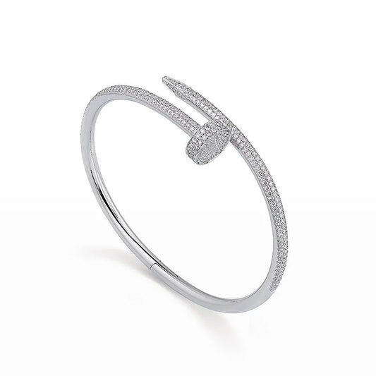 L'amour Linéa Clou Bracelet Classic Model Diamond Pavé White Gold