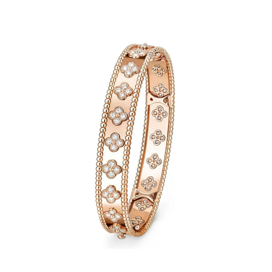 L'amour Mille Four Leaf Clover Bracelet Medium Rose Gold