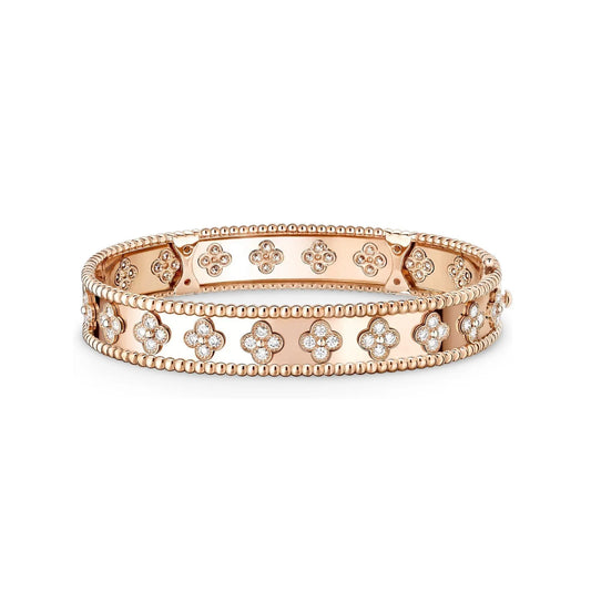 L'amour Mille Four Leaf Clover Bracelet Medium Rose Gold