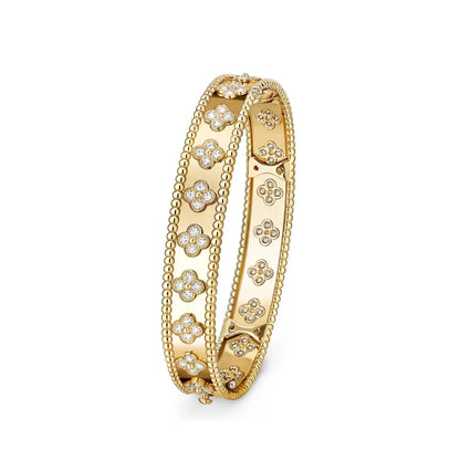 L'amour Mille Four Leaf Clover Bracelet Medium Gold