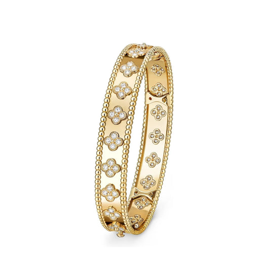 L'amour Mille Four Leaf Clover Bracelet Medium Gold