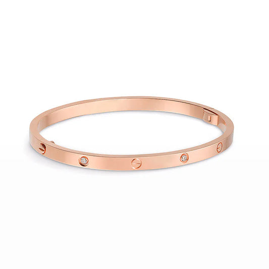 L'amour Amour Bracelet Small Model 6 Diamonds Rose Gold