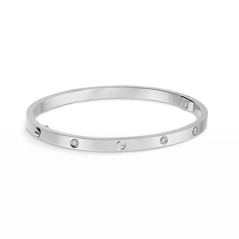 L'amour Amour Bracelet Small Model 6 Diamonds White Gold