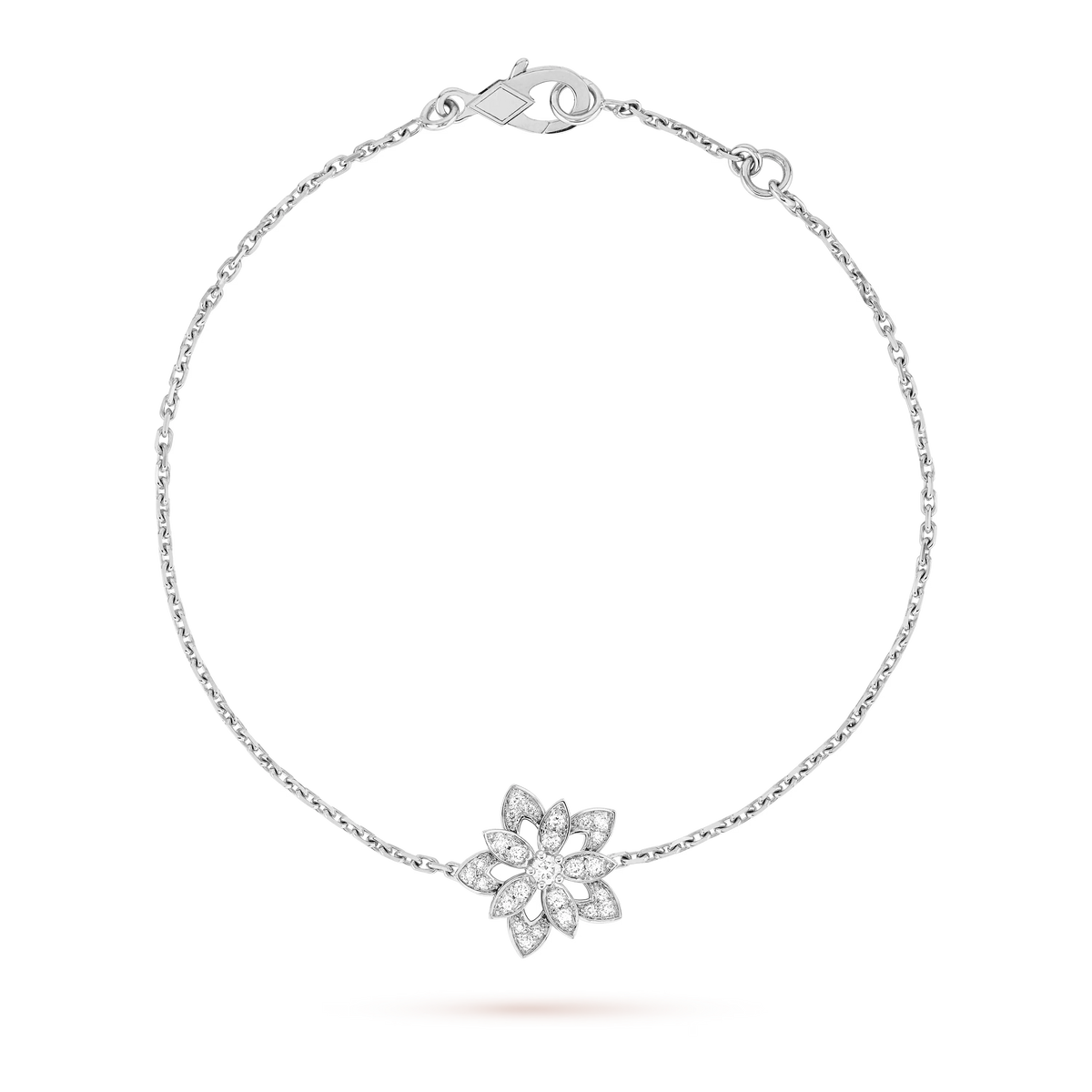 L'amour Lotus bloom bracelet mini model white gold