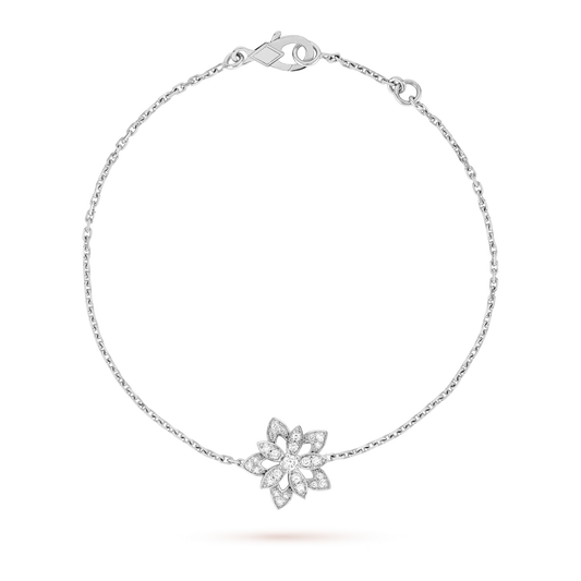 L'amour Lotus bloom bracelet mini model white gold