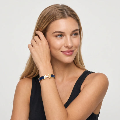 L'amour H Blue Bracelet Rose Gold