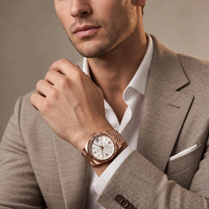 Vandor Land-Dweller Oyster Everose gold White Dial | RL40 M127335-0001