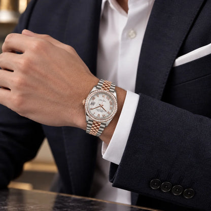 Vandor Datejust 36mm 126281RBR White Roman Dial
