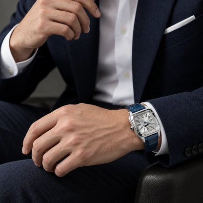 Vandor Santos Blue Strap Stainless Steel Watch