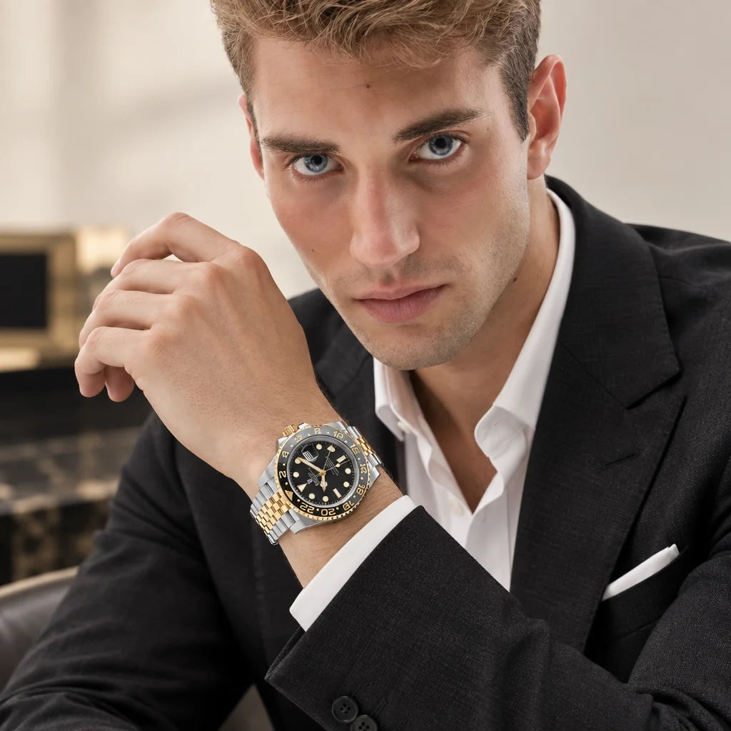 Vandor GMT 40mm 126713GRNR Black Dial