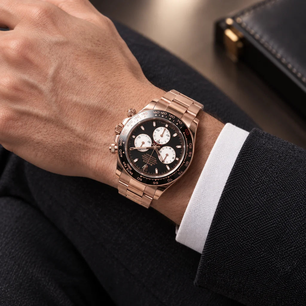 Vandor Cosmograph Daytona ‘Le Mans’ Everose Gold Bright Black Dial Men's Watch | RL 40 126525LN 2025