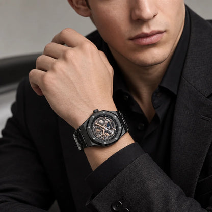 Vandor Royal Oak Perpetual Openworked Black Ceramic | AP 26585CE.OO.1225CE.01