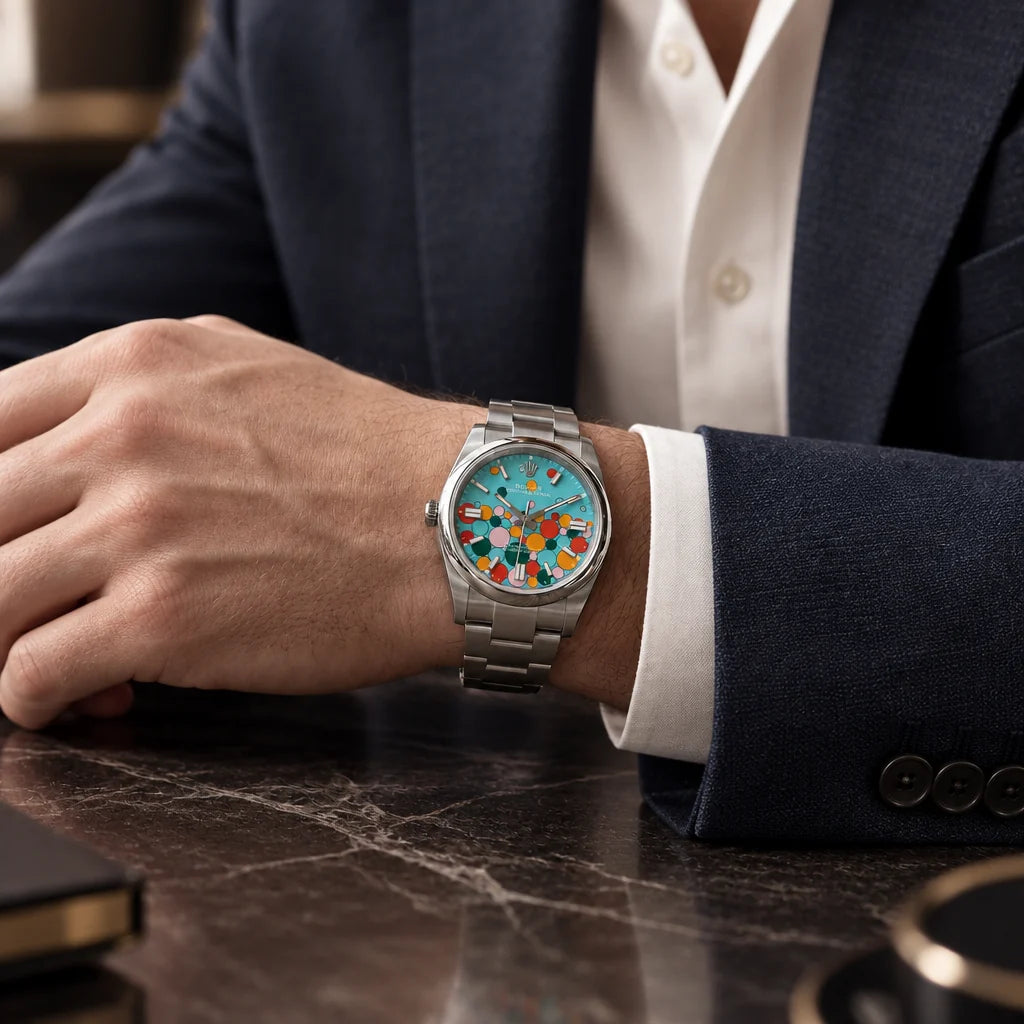 Vandor Oyster Perpetual Celebration Dial Steel Men's Watch | RL 41 124300