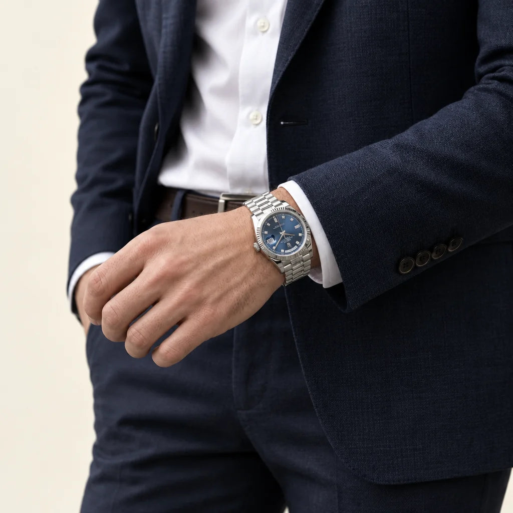 Vandor Day-Date 36mm 128236 Blue Dial