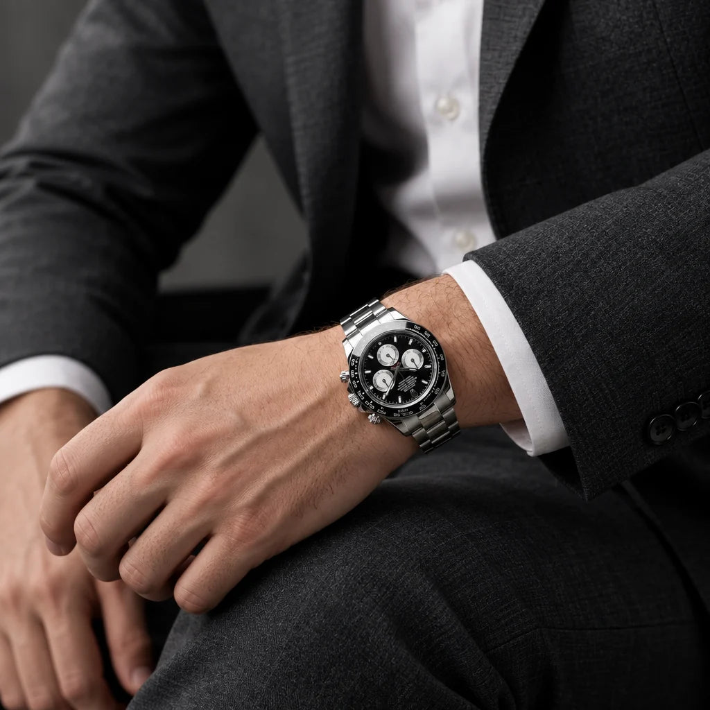 Vandor Cosmograph Daytona “Le Mans” Chronograph Black Dial Men’s Watch | RL 40 126529LN-0001