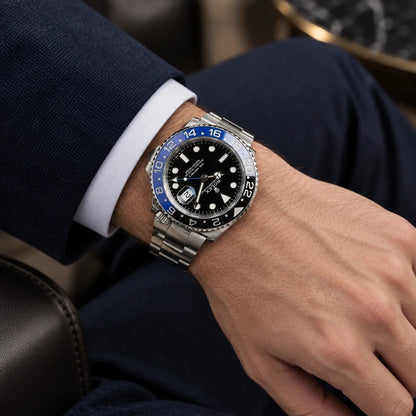Vandor GMT-Master II Black Blue Batman Bezel Men's Watch | RL 40 116710