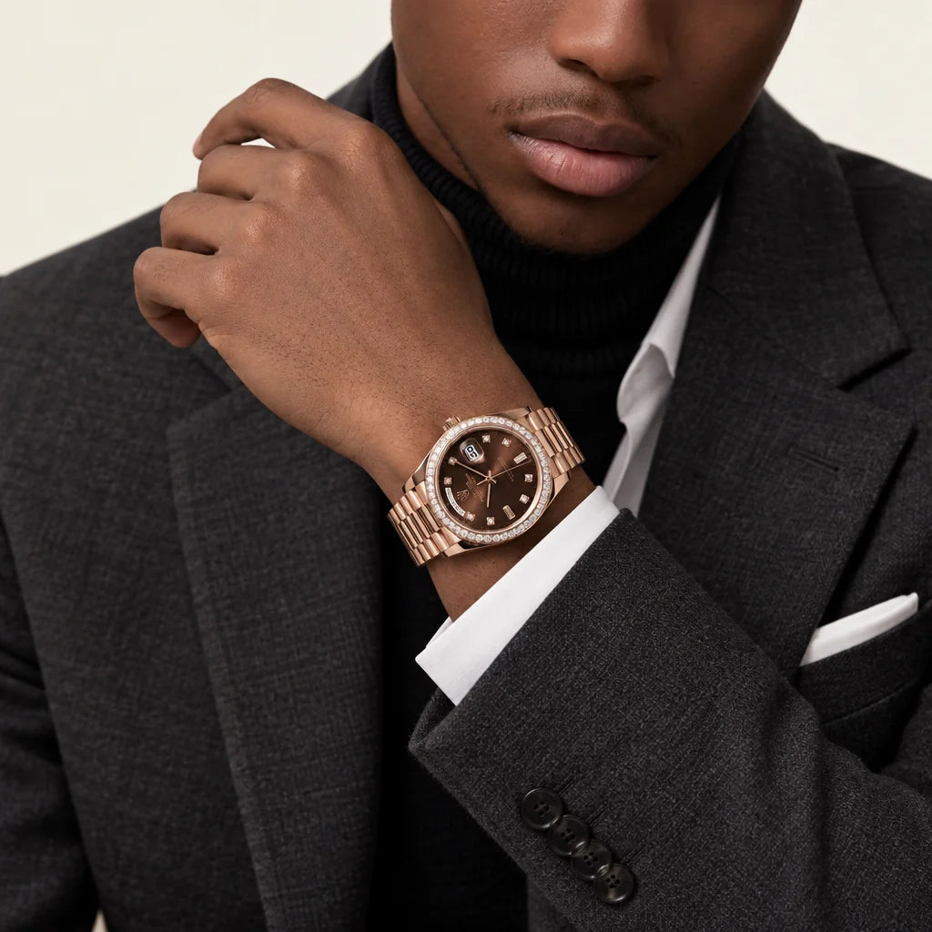 Vandor Day-Date 36mm 128345RBR Chocolate Dial