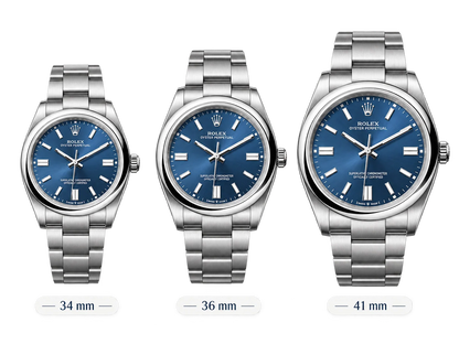 Vandor Oyster Perpetual Bright Blue Dial And Smooth Bezel Watch