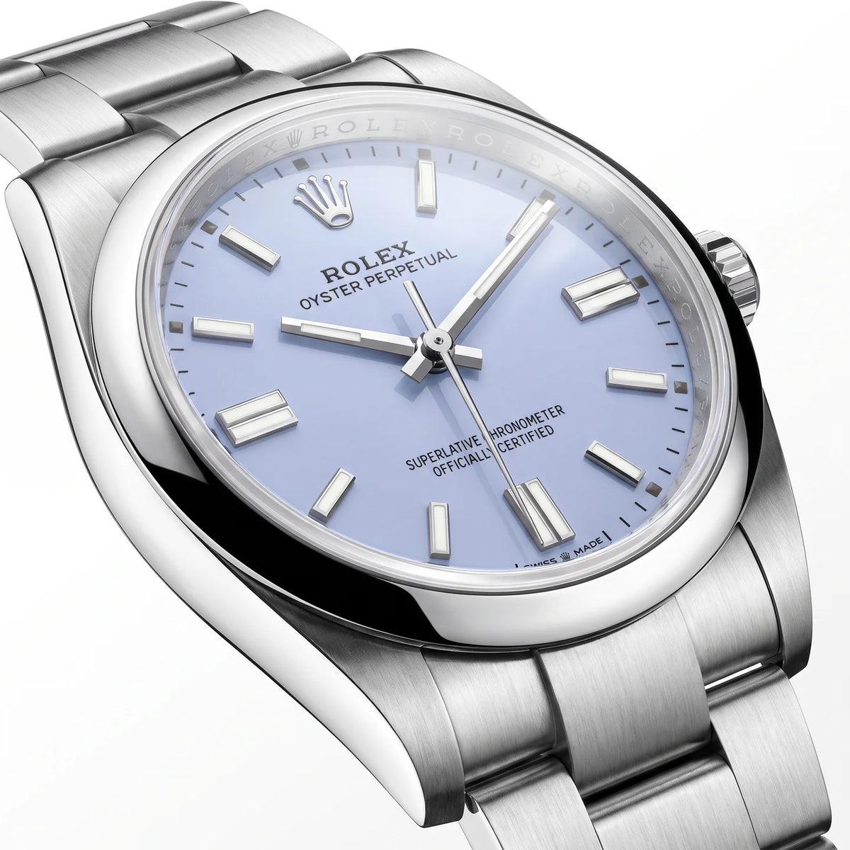 Vandor Oyster Perpetual Purple Dial And Smooth Bezel Watch