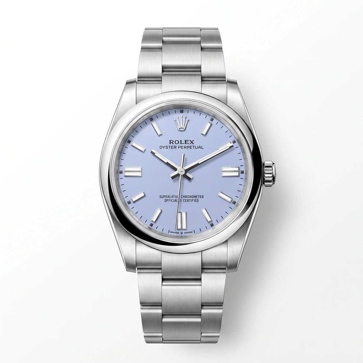 Vandor Oyster Perpetual Purple Dial And Smooth Bezel Watch