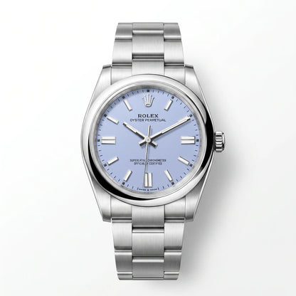 Vandor Oyster Perpetual Purple Dial And Smooth Bezel Watch