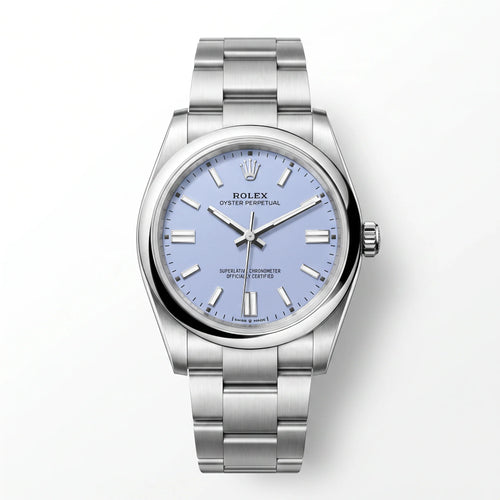 Vandor Oyster Perpetual Purple Dial And Smooth Bezel Watch