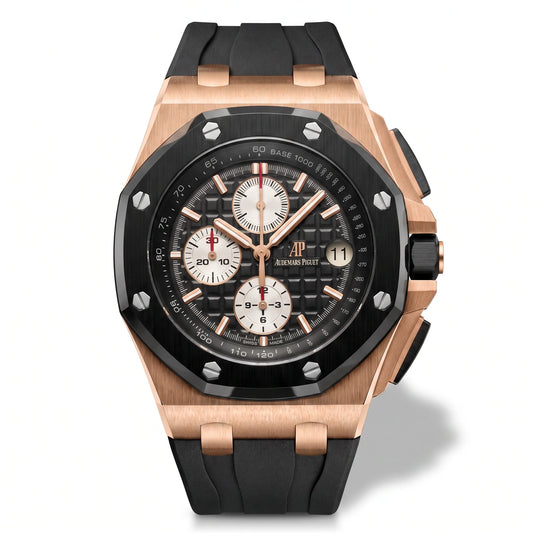 Vandor Royal Oak Offshore Chronograph Rose Gold Black Dial 2012 | AP 26400RO.OO.A002CA.01