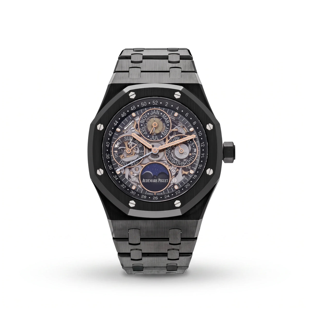 Vandor Royal Oak Perpetual Openworked Black Ceramic | AP 26585CE.OO.1225CE.01