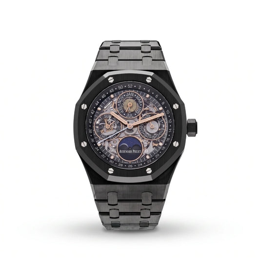 Vandor Royal Oak Perpetual Openworked Black Ceramic | AP 26585CE.OO.1225CE.01
