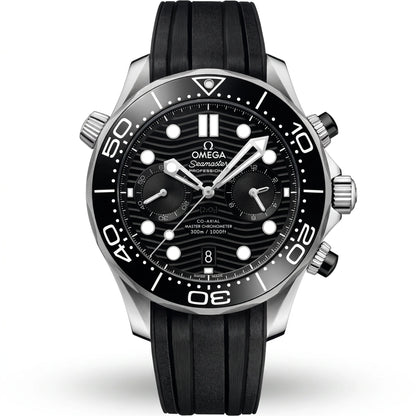 Vandor Seamaster Diver 300M Black Chronograph Men's Watch | OM 210.32.44.51.01.001