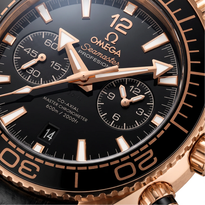 Vandor Seamaster Planet Ocean Chronograph Sedna Gold Mens Watch | OM 215.63.46.51.01.001