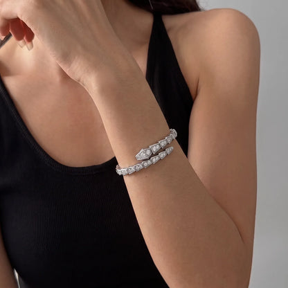 L'amour Viper Essence Bracelet Full Pavé Diamond White Gold