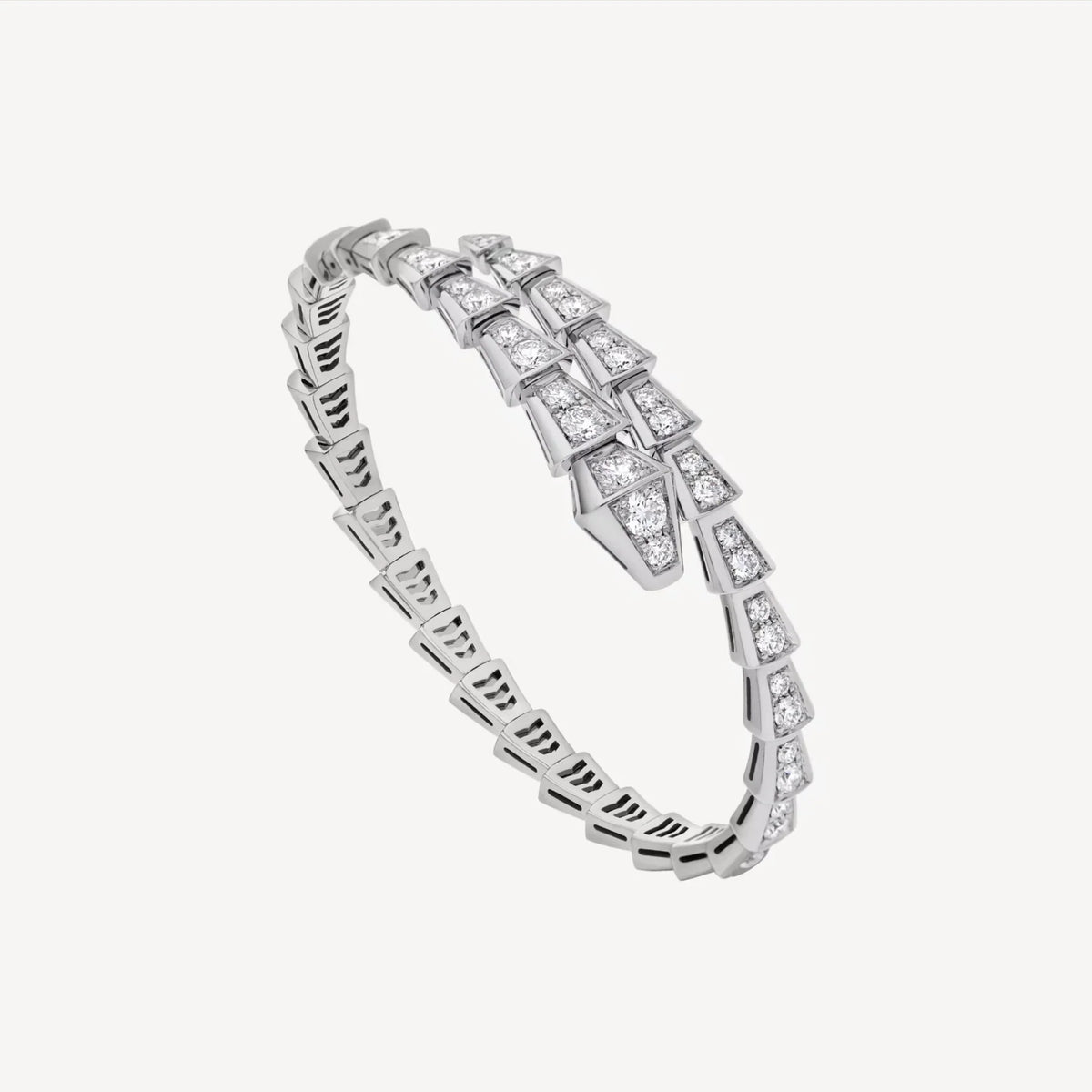 L'amour Viper Essence Bracelet Full Pavé Diamond White Gold