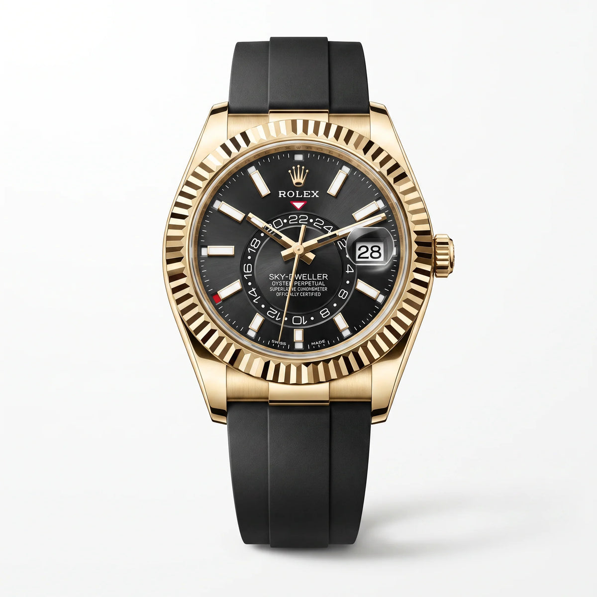 Vandor Sky-Dweller Dial Time And Yellow Tone Ring-Command Control Men's Watch RL 42 336238